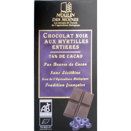 Chocolat noir myrtille 100g